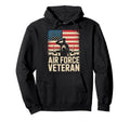 Air Force Veteran Us American Flag Dad Hoodie - Novelty Apparel Unisex - T-Shirt, Sweatshirt, Hoodie