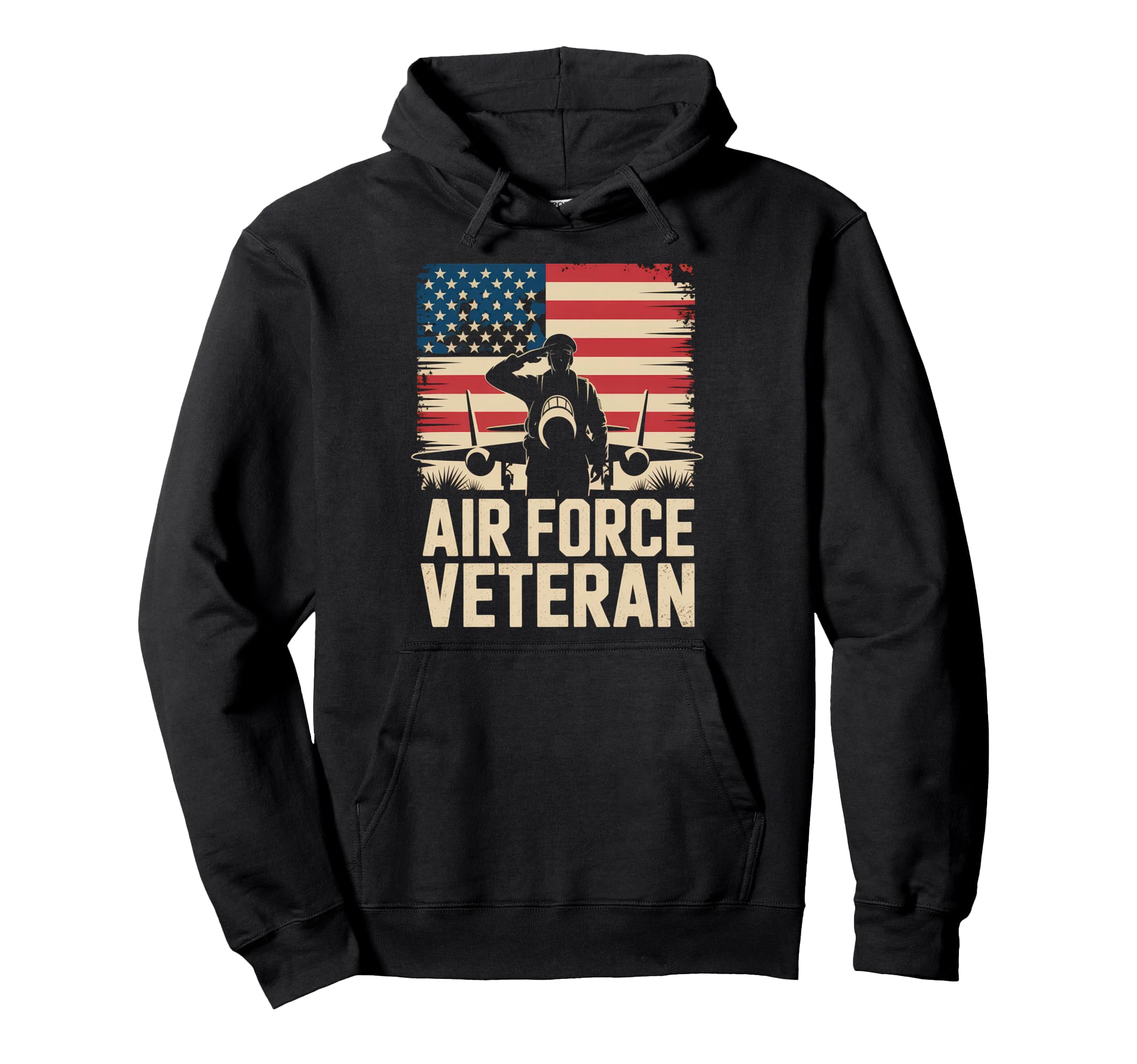 Air Force Veteran Us American Flag Dad Hoodie - Novelty Apparel Unisex - T-Shirt, Sweatshirt, Hoodie