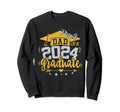 Dad Senior 2024 Proud Dad Class Sweatshirt - Minimalist Print Men Women - T-Shirt, Sweatshirt, Hoodie