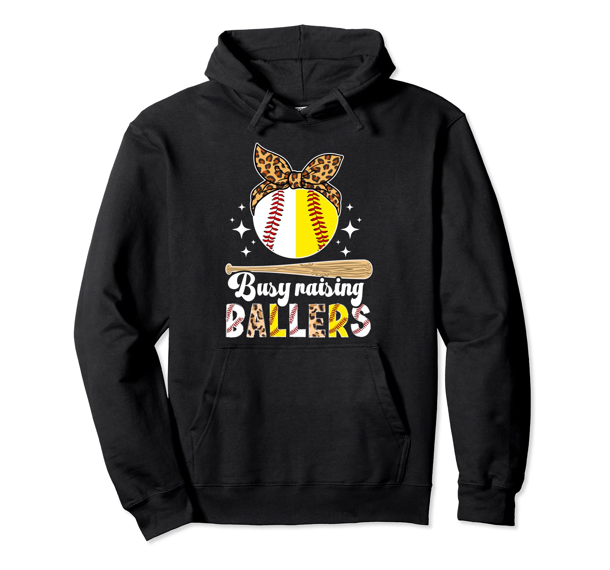 Busy Raising Ballers Baseball Softball Hoodie - Minimalist Print Men Women - T-Shirt, Sweatshirt, Hoodie