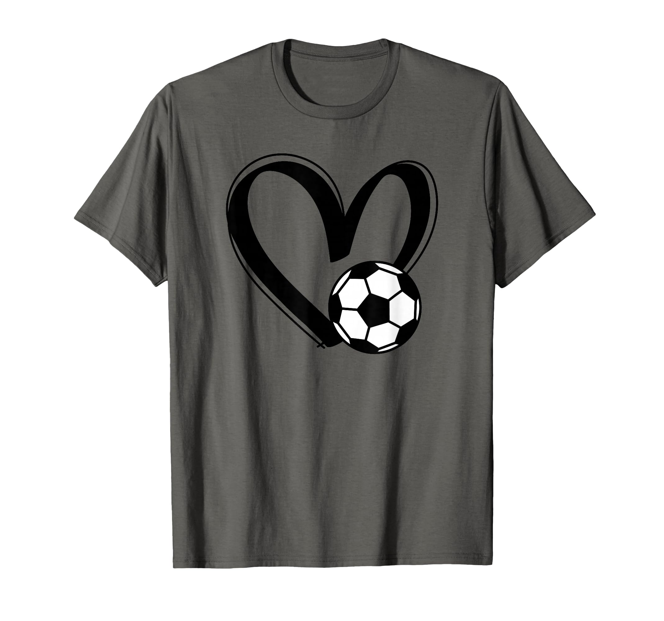 Soccer Ball Heart T-Shirt - Aesthetic Graphic Men Women - T-Shirt, Sweatshirt, Hoodie