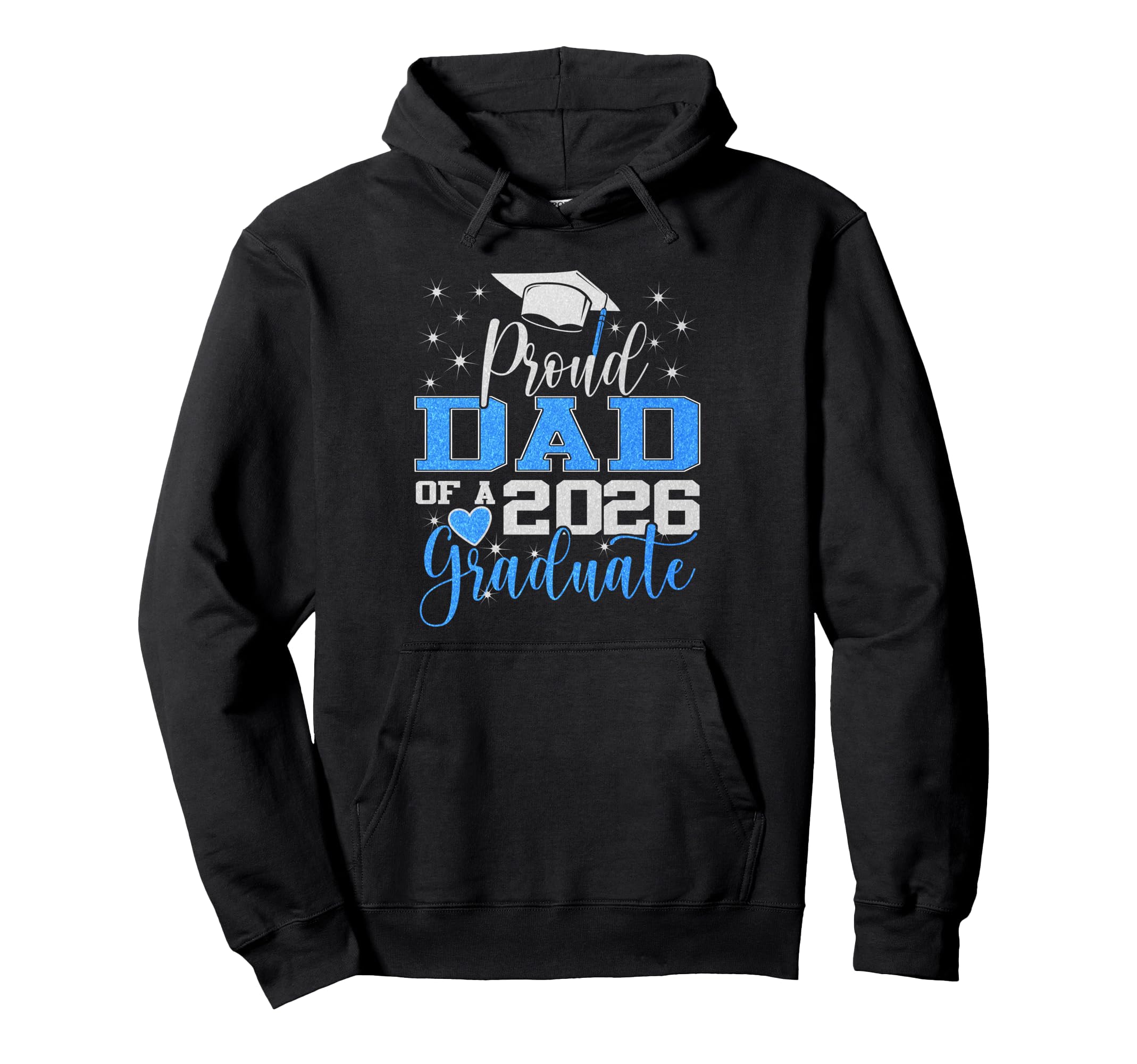 Super Proud Dad 2026 Graduate Hoodie - Fun Novelty Design for Adults - T-Shirt, Sweatshirt, Hoodie