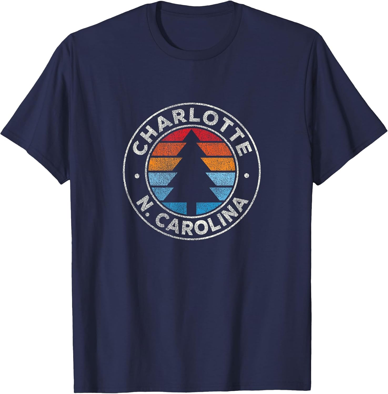 Charlotte North Carolina NC Vintage Graphic Retro 70s - Adult & Kids T-Shirts, Sweatshirts & Hoodies apparel design preview 1