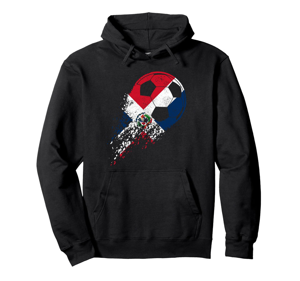 Dominican Republic Soccer Flag Pride Hoodie - Novelty Apparel Men Women - T-Shirt, Sweatshirt, Hoodie