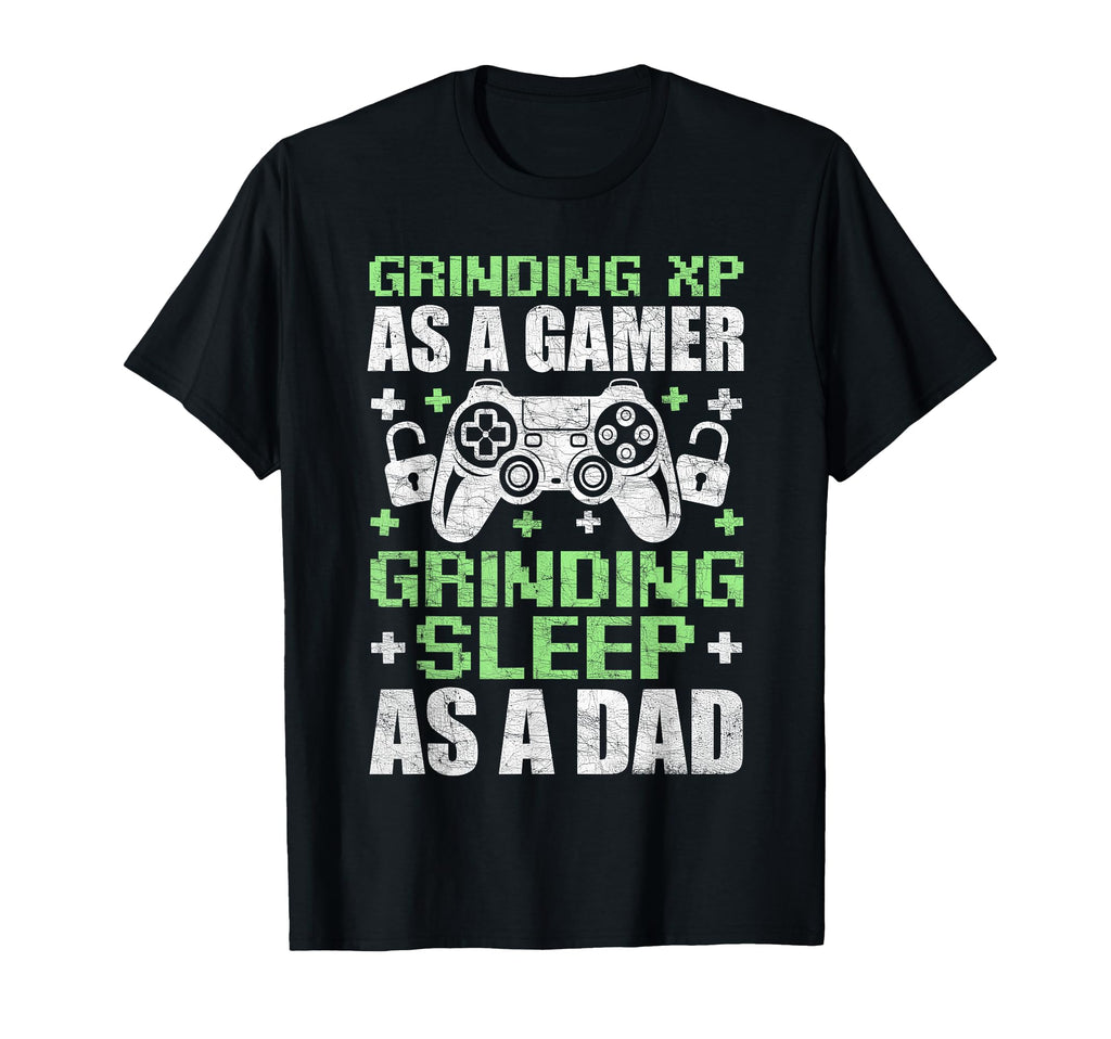 Gaming Dad Fathers Day Grinding Xp As T-Shirt - Graphic Print for Adults - T-Shirt, Sweatshirt, Hoodie