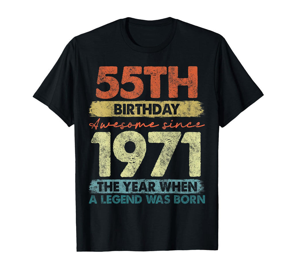 55 Year Old Gifts 1971 55Th Birthday T-Shirt - Custom Art Print for Adults - T-Shirt, Sweatshirt, Hoodie