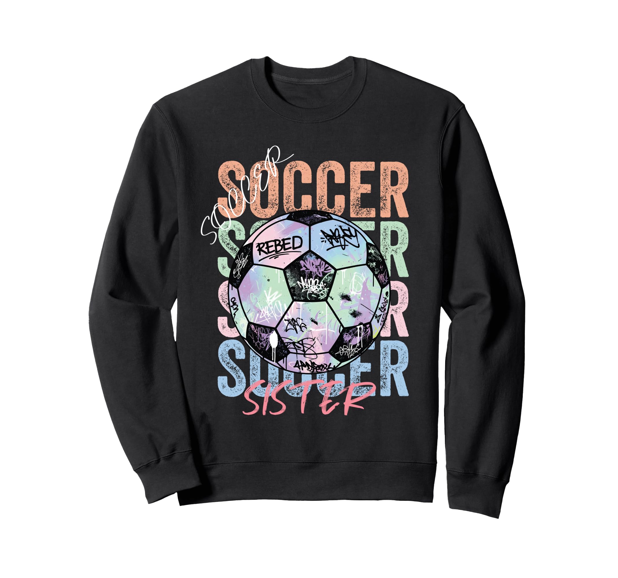 Colorful Soccer Sister Ball Sweatshirt - Aesthetic Graphic Unisex - T-Shirt, Sweatshirt, Hoodie