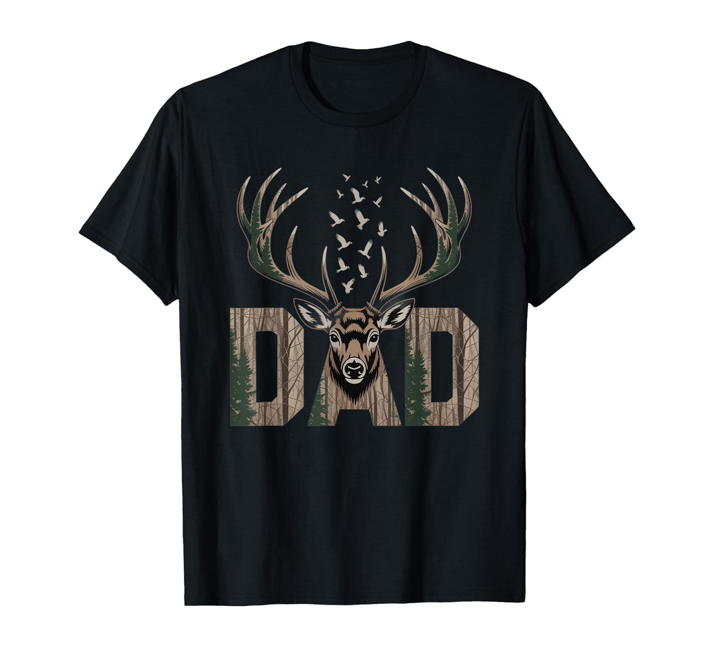 Dad Deer Hunting Camo Father Hunters Buck T-Shirt - Trendy Graphic Unisex - T-Shirt, Sweatshirt, Hoodie