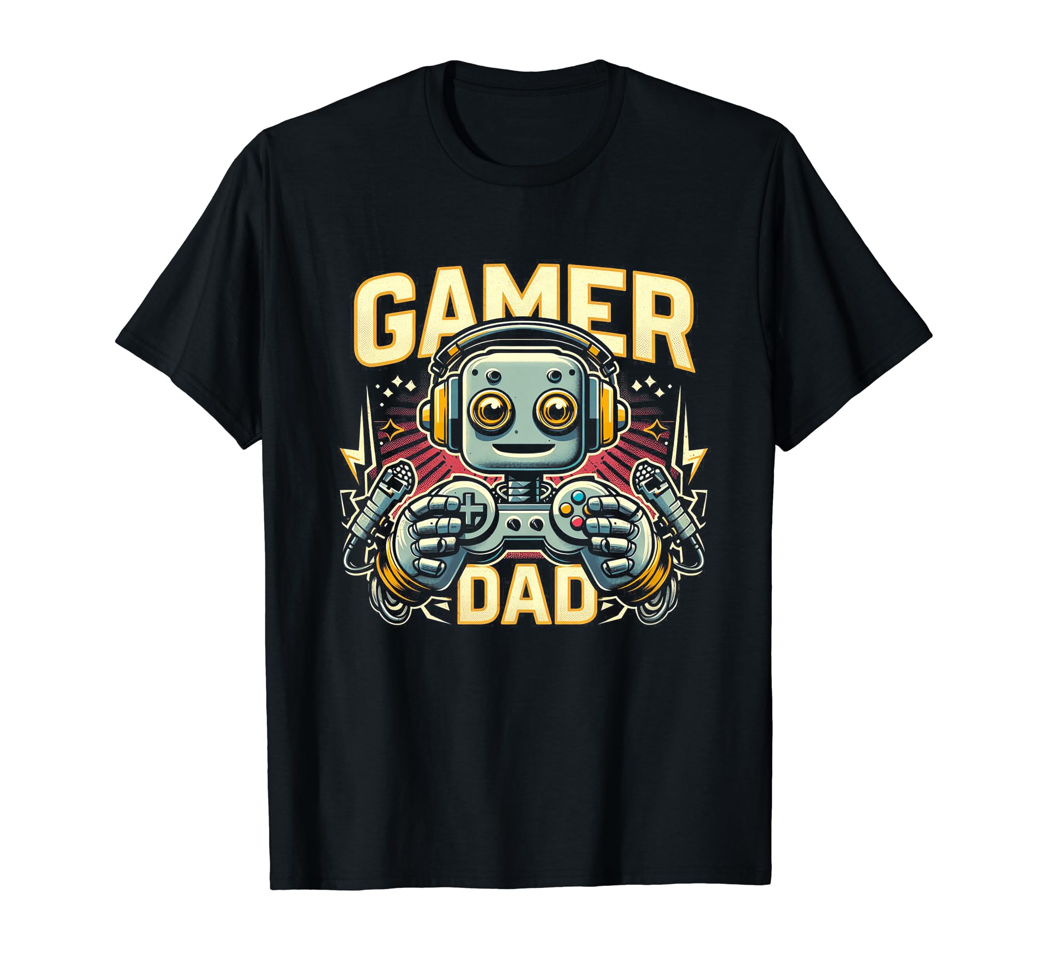 Gamer Dad Game Controller Gaming Video T-Shirt - Graphic Print for Adults - T-Shirt, Sweatshirt, Hoodie