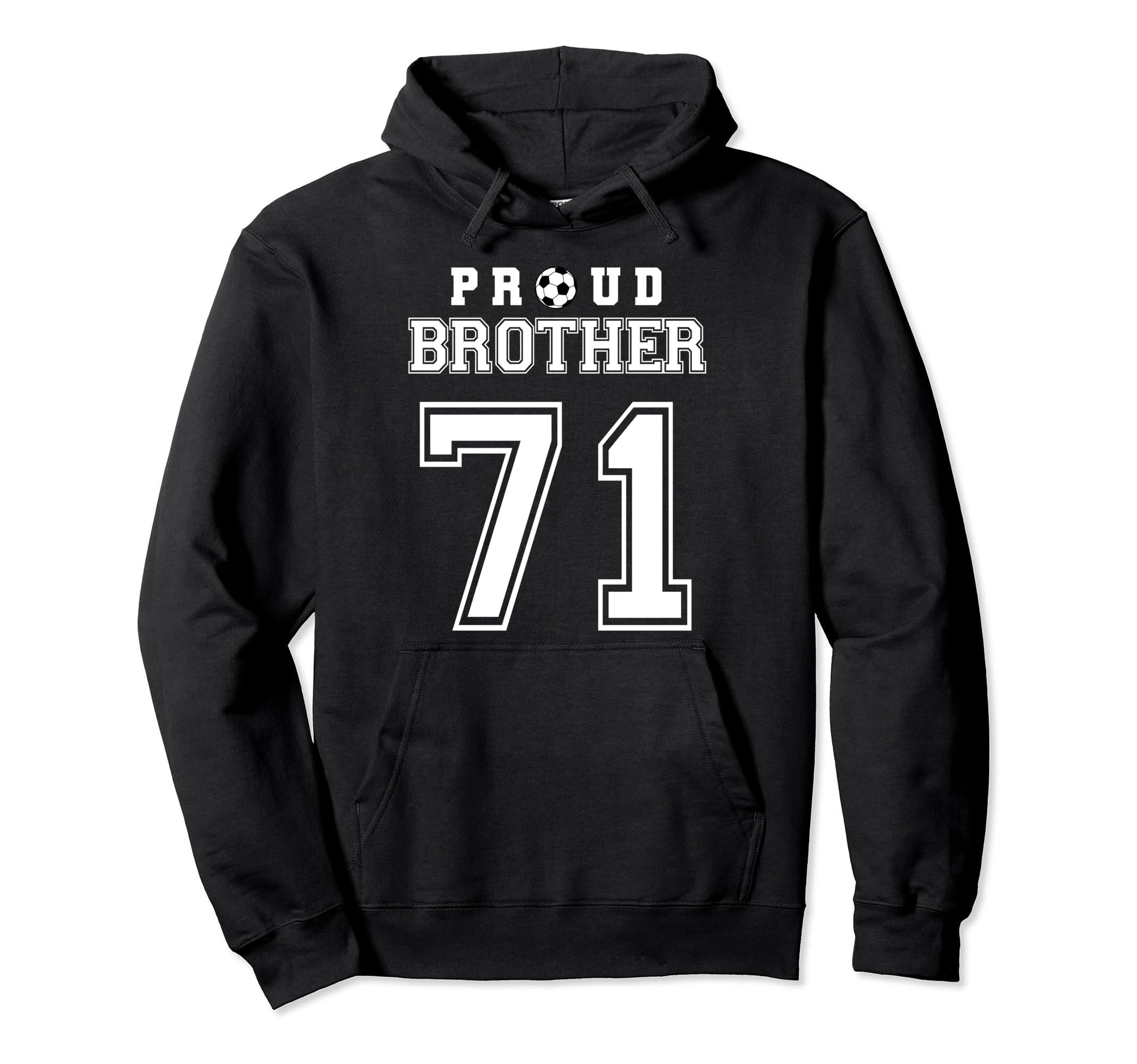 Number 71 Custom Proud Soccer Futbol Hoodie - Minimalist Print Unisex - T-Shirt, Sweatshirt, Hoodie
