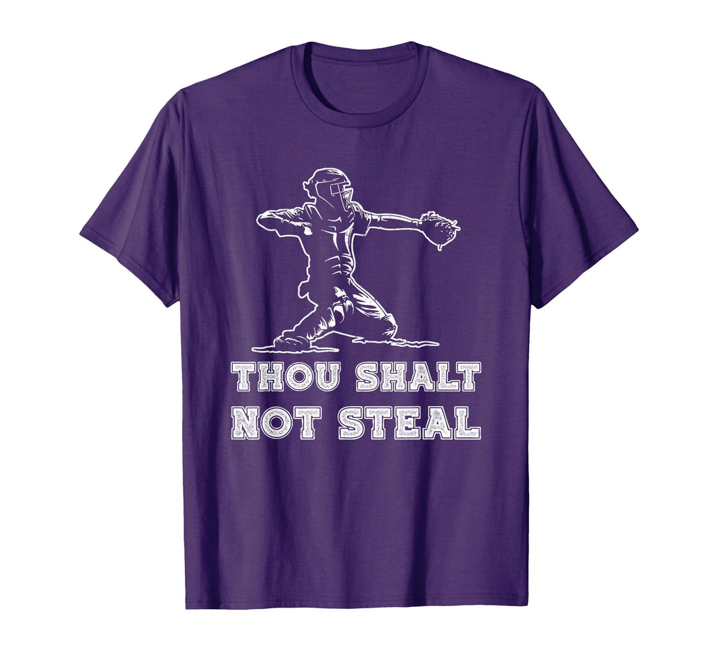 Baseball Catcher Thou Shalt Not T-Shirt - Minimalist Print for Adults - T-Shirt, Sweatshirt, Hoodie