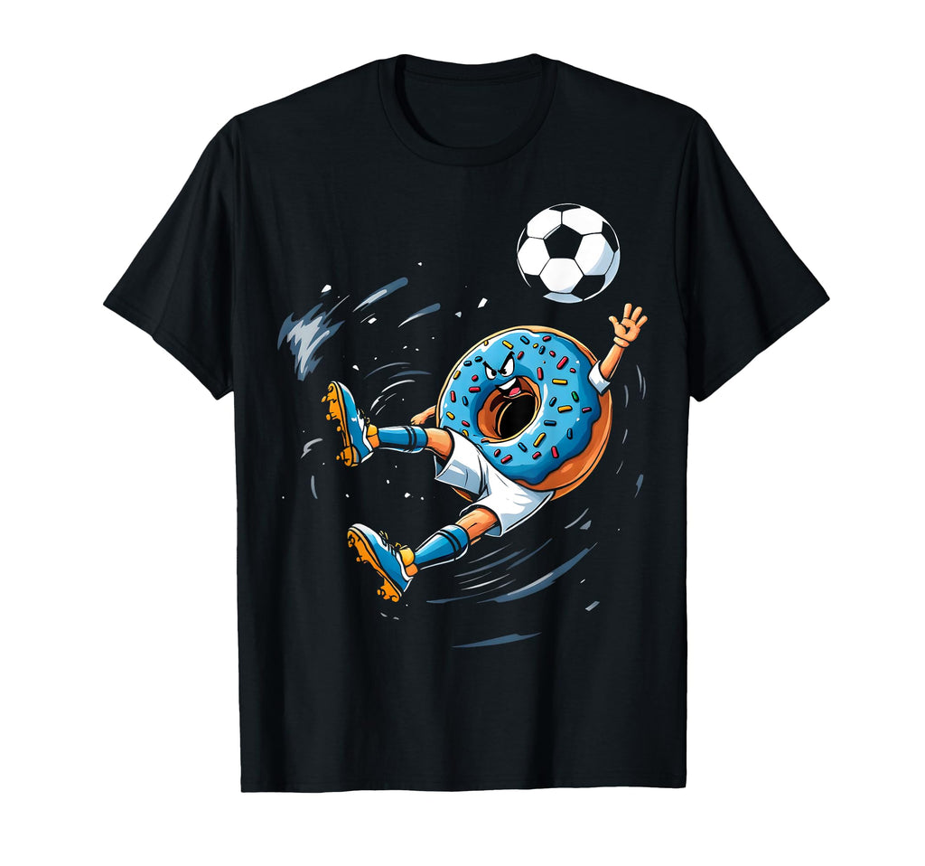 Funny Soccer Donut T-Shirt - Custom Art Print Unisex - T-Shirt, Sweatshirt, Hoodie