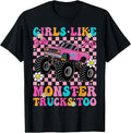 Girls Like Monster Trucks Too Groovy Truck - Adult & Kids T-Shirts, Sweatshirts & Hoodies apparel design preview 1