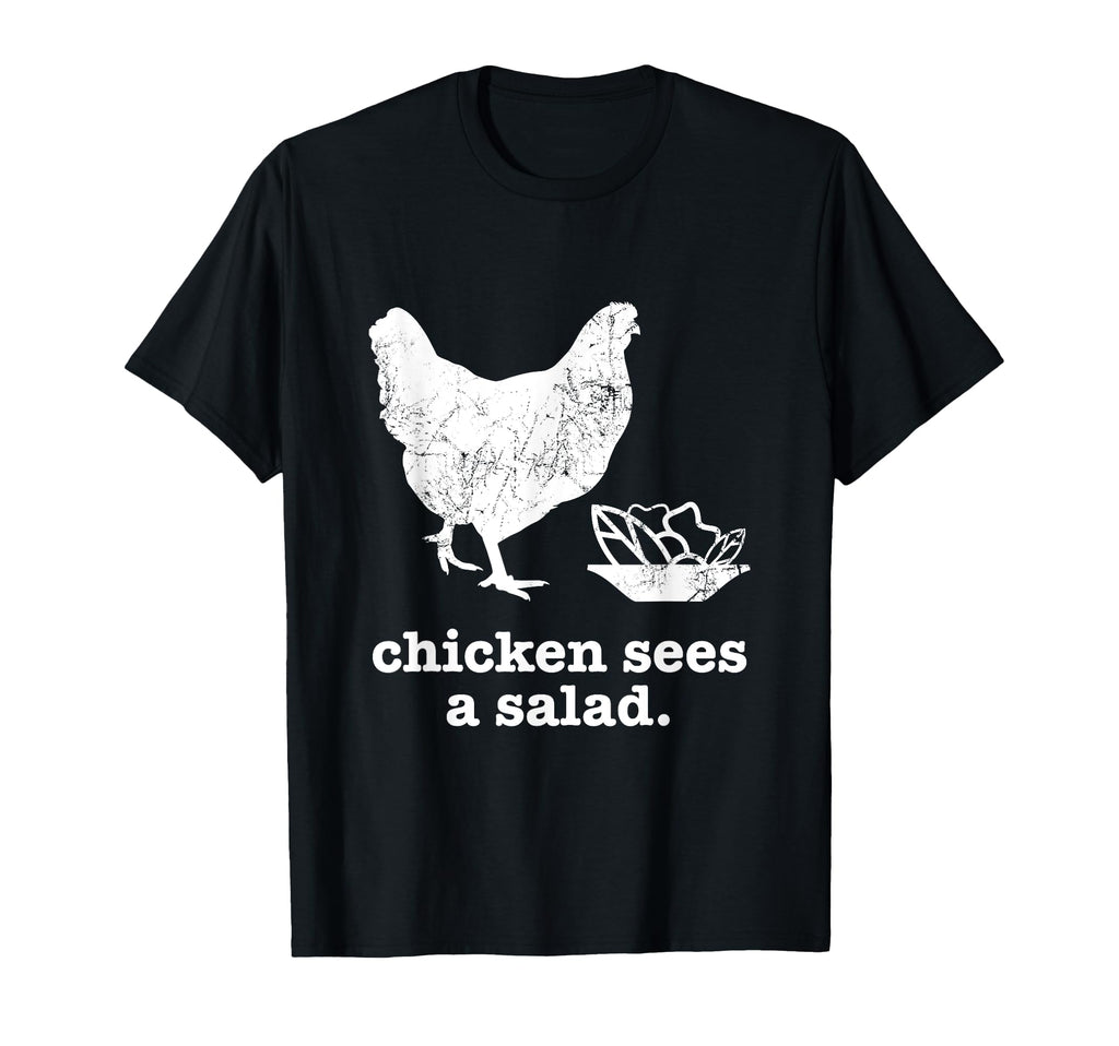 Funny Chicken Caesar Salad Joke Chicken T-Shirt - Graphic Print Unisex - T-Shirt, Sweatshirt, Hoodie