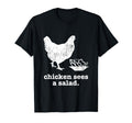 Funny Chicken Caesar Salad Joke Chicken T-Shirt - Graphic Print Unisex - T-Shirt, Sweatshirt, Hoodie