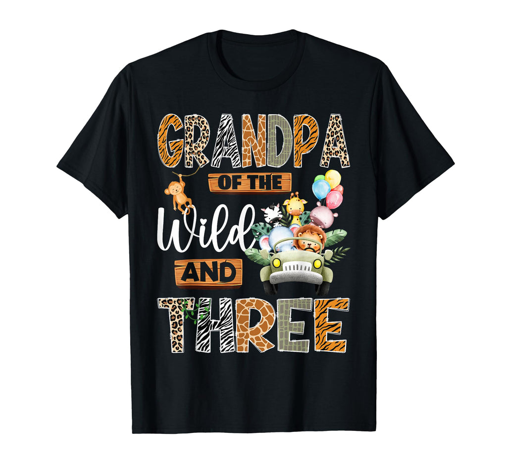 Grandpa Wild And Three 3Rd Birthday T-Shirt - Aesthetic Graphic for Adults - T-Shirt, Sweatshirt, Hoodie