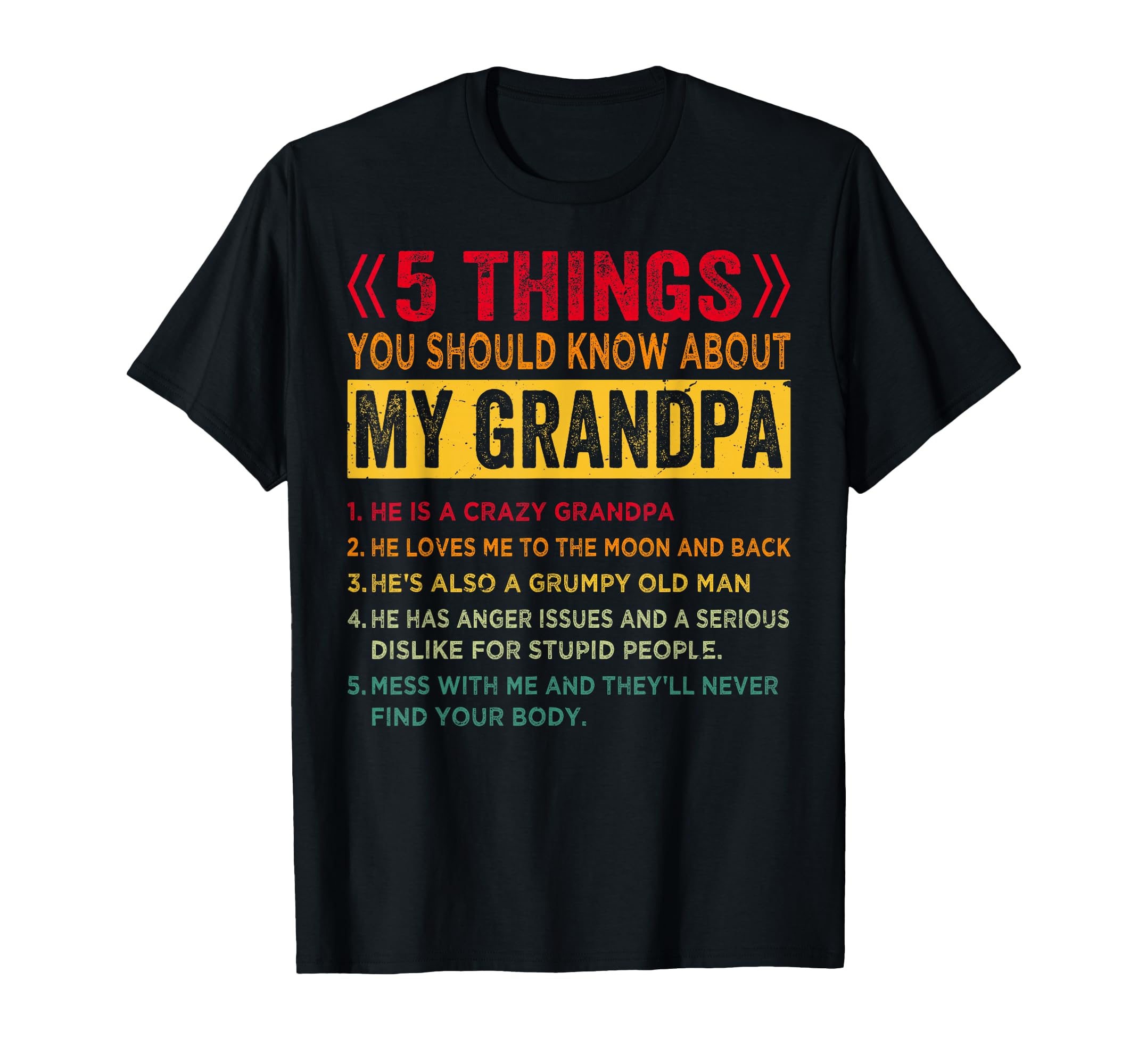 5 Things You Should Know About My T-Shirt - Graphic Print Men Women - T-Shirt, Sweatshirt, Hoodie