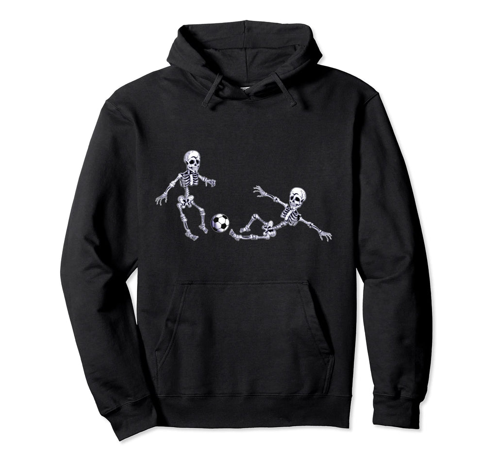 Skeletons Skeleton Kicking Slide Tackle Hoodie - Trendy Graphic for Adults - T-Shirt, Sweatshirt, Hoodie
