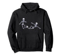 Skeletons Skeleton Kicking Slide Tackle Hoodie - Trendy Graphic for Adults - T-Shirt, Sweatshirt, Hoodie