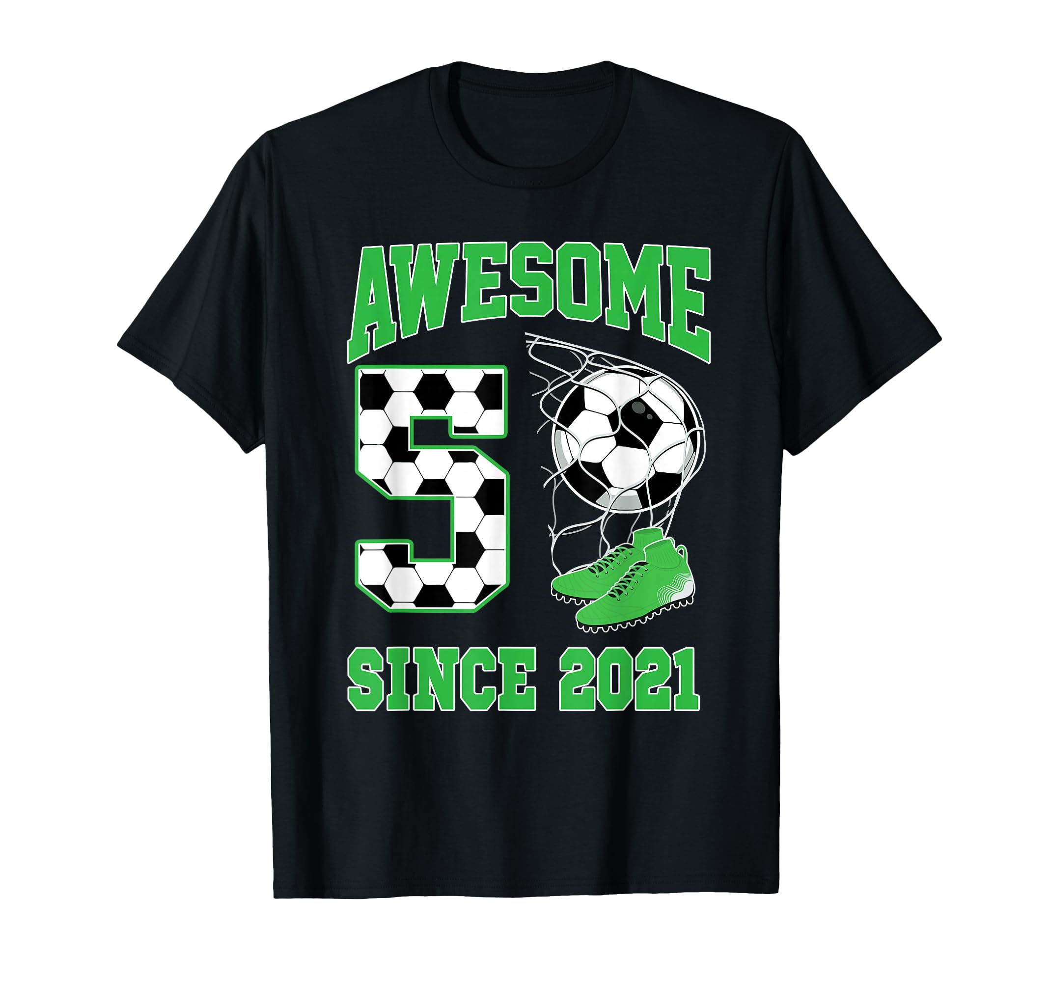 5 Year Old Awesome 5 Since 2021 T-Shirt - Custom Art Print Men Women - T-Shirt, Sweatshirt, Hoodie