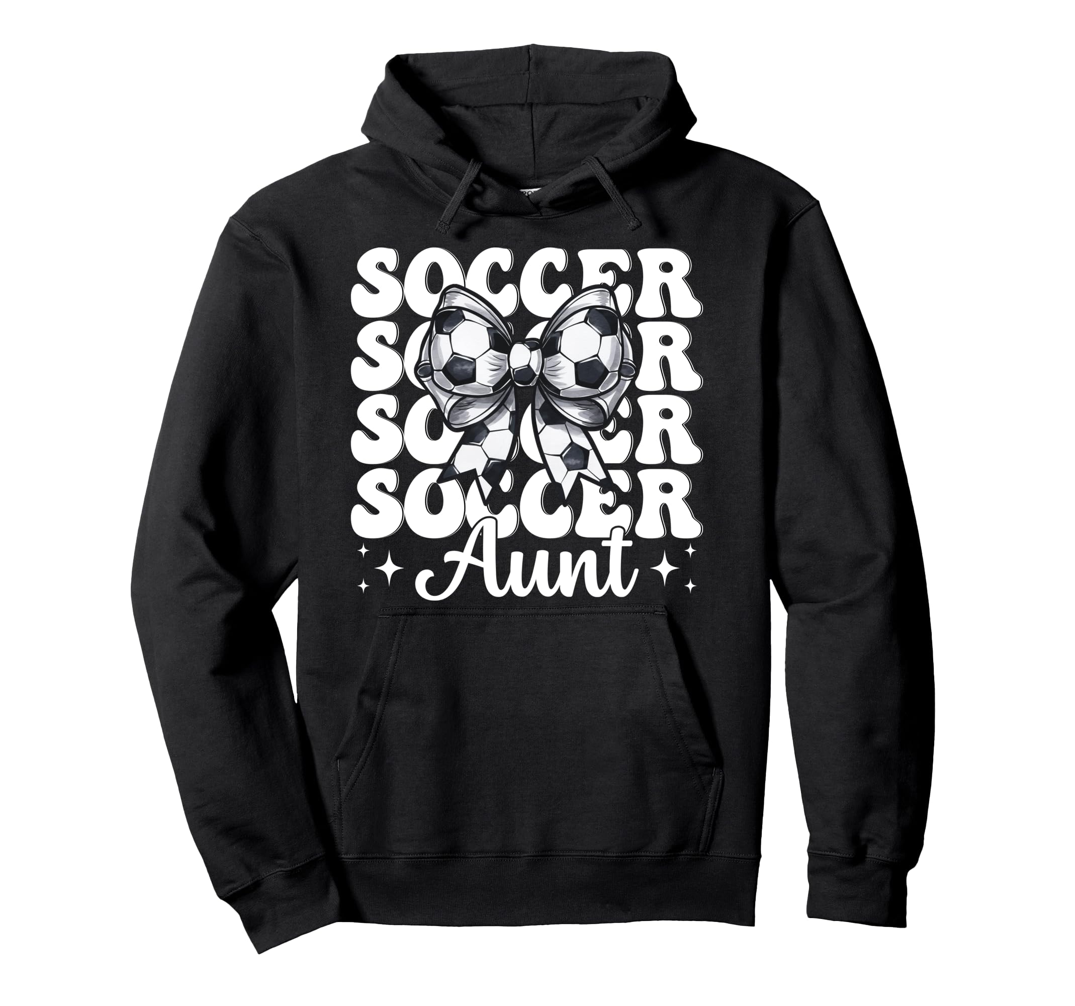 Soccer Aunt Soccer Auntie Coquette Bow Hoodie - Custom Art Print Men Women - T-Shirt, Sweatshirt, Hoodie