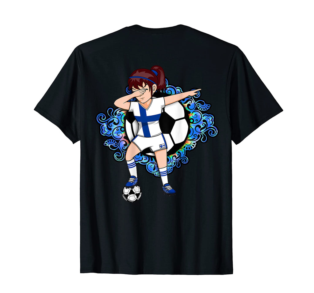 Dabbing Soccer Finland Jersey Floral T-Shirt - Novelty Apparel Men Women - T-Shirt, Sweatshirt, Hoodie