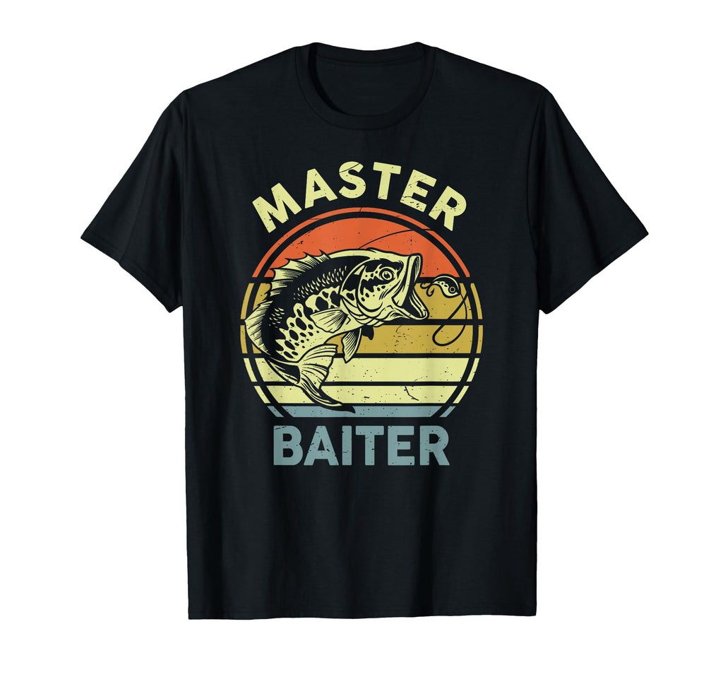 Fishing Dad Grandpa Master Baiter Funny T-Shirt - Unique Graphic Unisex - T-Shirt, Sweatshirt, Hoodie
