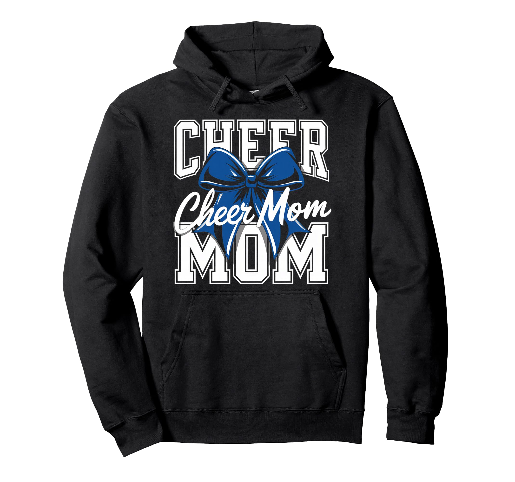 Cheer Mom Mother Bow Cheerleader Game Hoodie - Casual Everyday Wear Unisex - T-Shirt, Sweatshirt, Hoodie