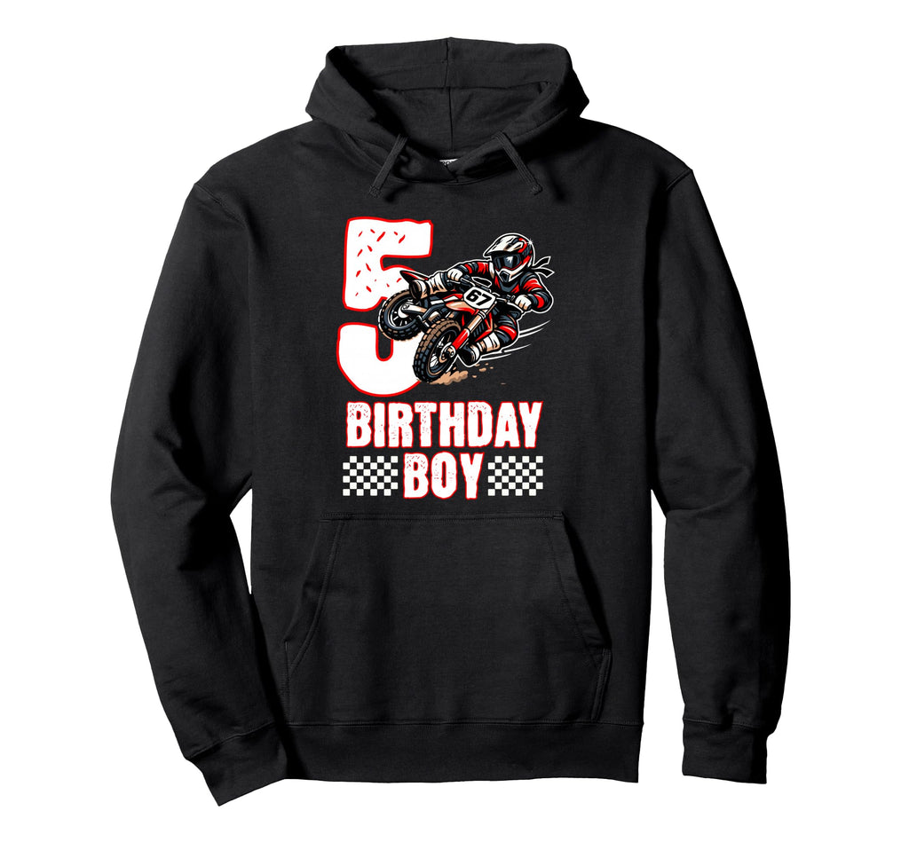 Motocross Birthday Dirt Bike 5Th Hoodie - Fun Novelty Design Men Women - T-Shirt, Sweatshirt, Hoodie