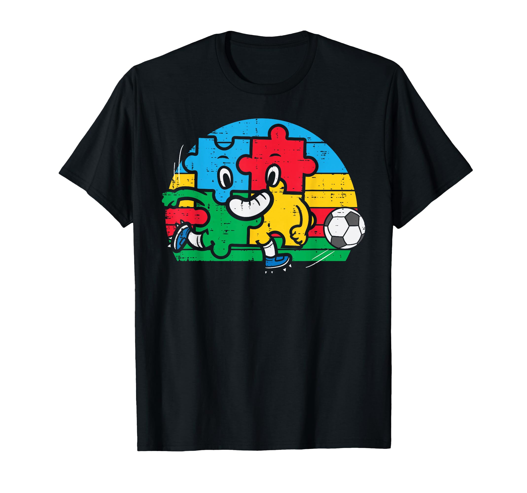 Puzzle Playing Soccer Autism Awareness T-Shirt - Graphic Print Men Women - T-Shirt, Sweatshirt, Hoodie