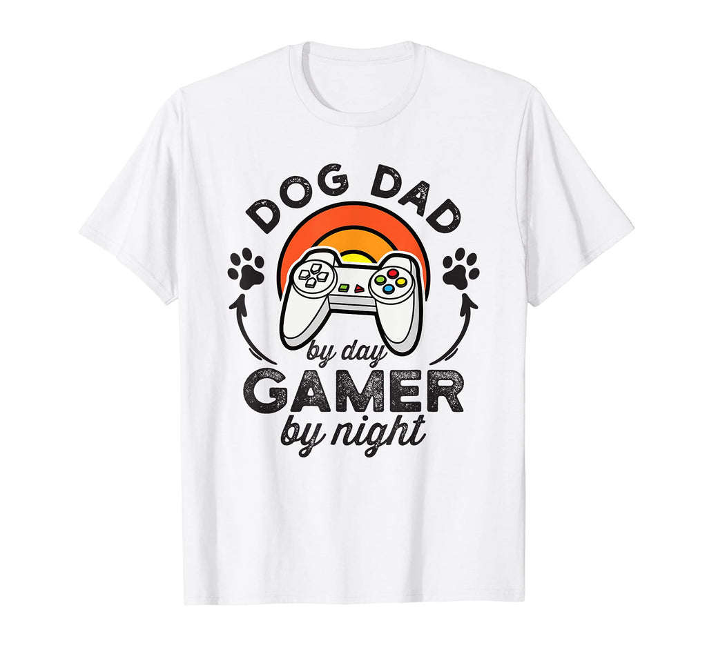 Dog Dad Day Gamer Night T-Shirt - Casual Everyday Wear for Adults - T-Shirt, Sweatshirt, Hoodie