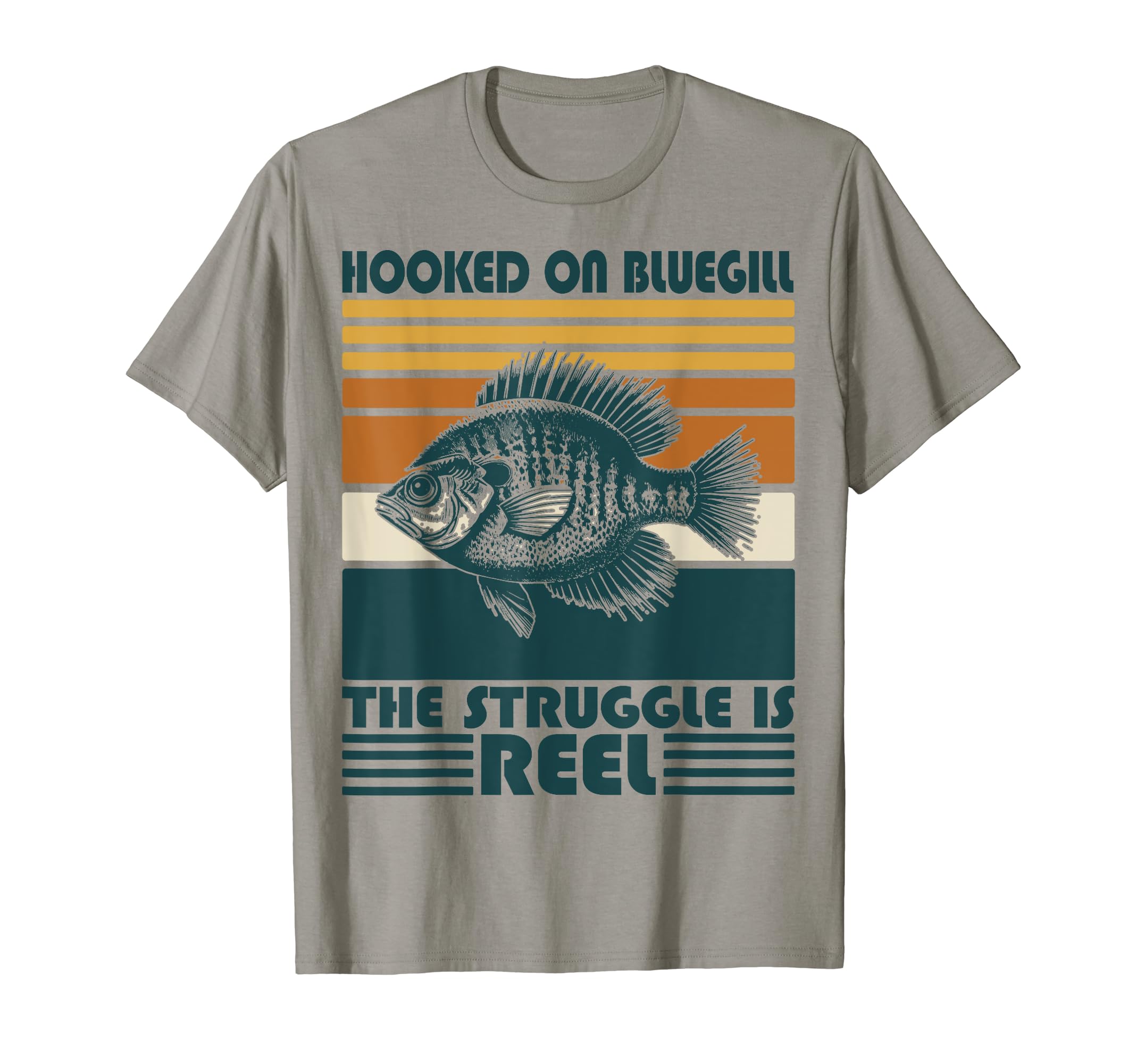Fisherman Hooked Bluegill Struggle T-Shirt - Fun Novelty Design for Adults - T-Shirt, Sweatshirt, Hoodie