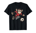 Monkey Playing Soccer Hobby Ball Sports T-Shirt - Graphic Print Unisex - T-Shirt, Sweatshirt, Hoodie