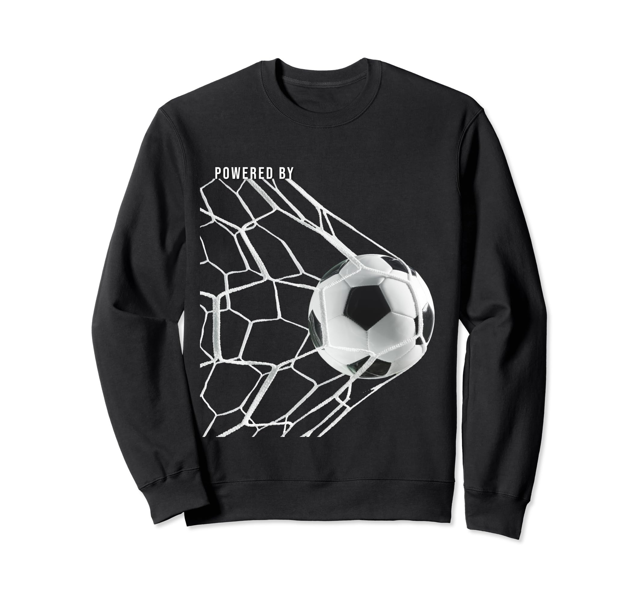 Powered Soccer Football Sweatshirt - Unique Graphic for Adults - T-Shirt, Sweatshirt, Hoodie