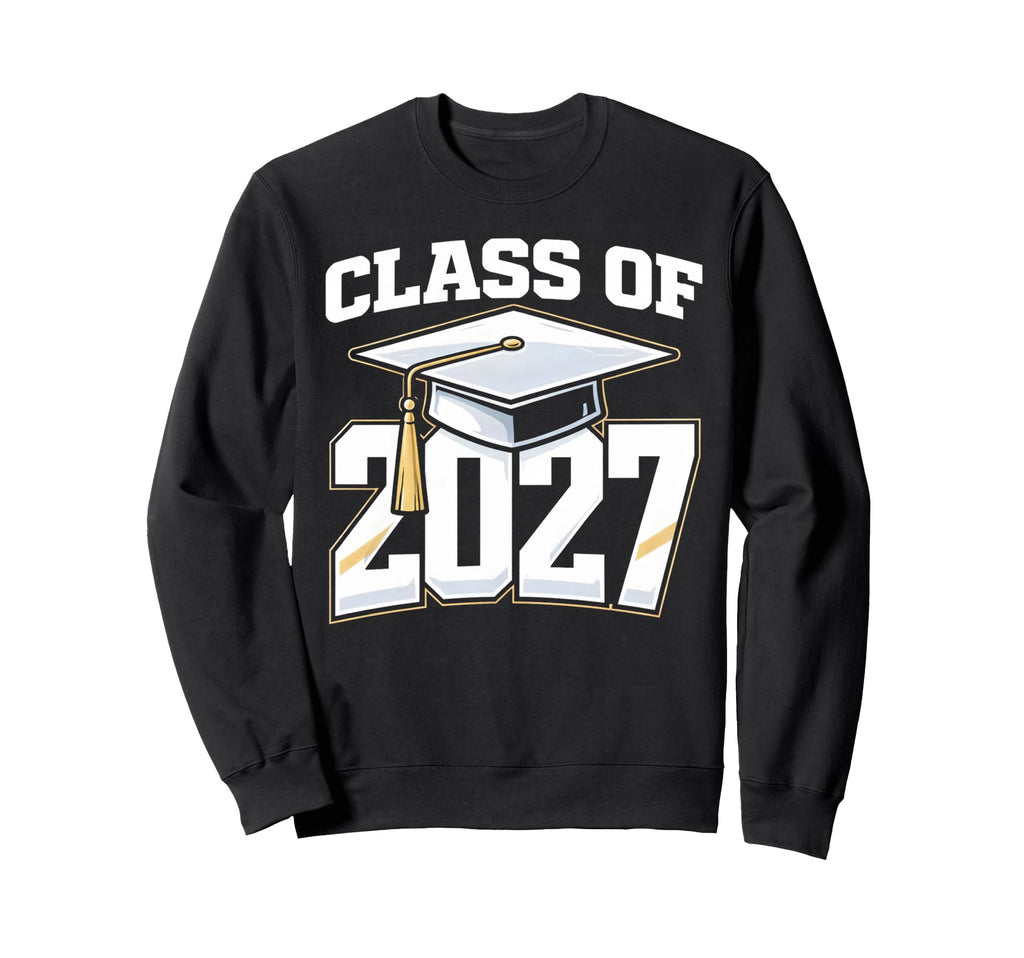 Senior Graduation School Class 2027 Sweatshirt - Graphic Print for Adults - T-Shirt, Sweatshirt, Hoodie