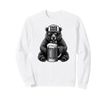 Papa Beer Funny Dad Bear Drinking Sweatshirt - Minimalist Print Unisex - T-Shirt, Sweatshirt, Hoodie