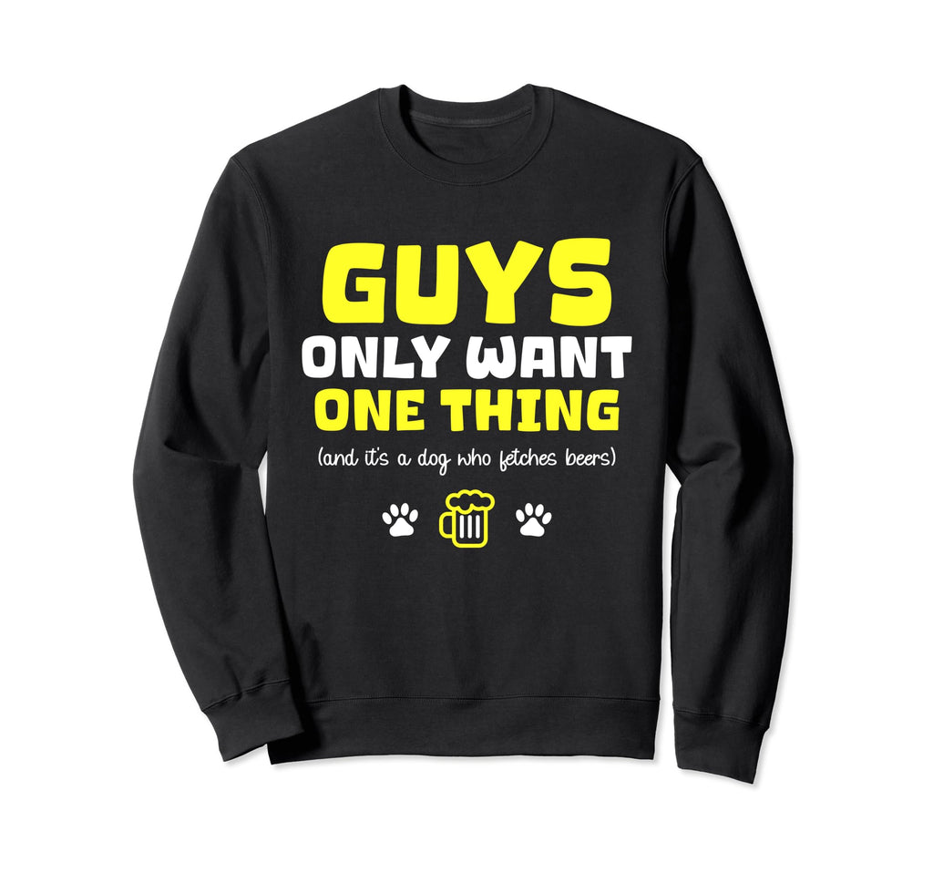 Dog That Fetches Beer Guys Dad Sweatshirt - Aesthetic Graphic for Adults - T-Shirt, Sweatshirt, Hoodie