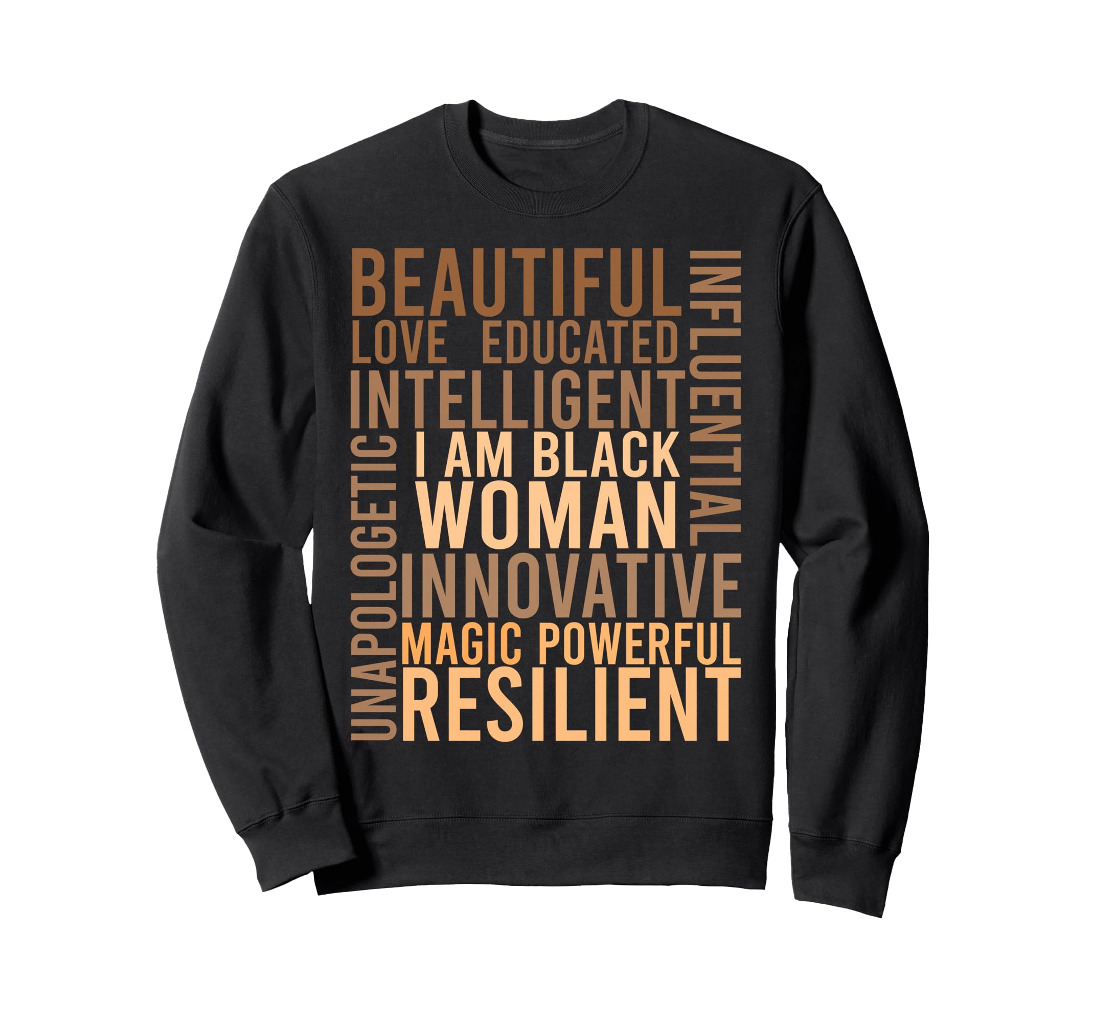 I Am Black Black History Month Sweatshirt - Fun Novelty Design Men Women - T-Shirt, Sweatshirt, Hoodie