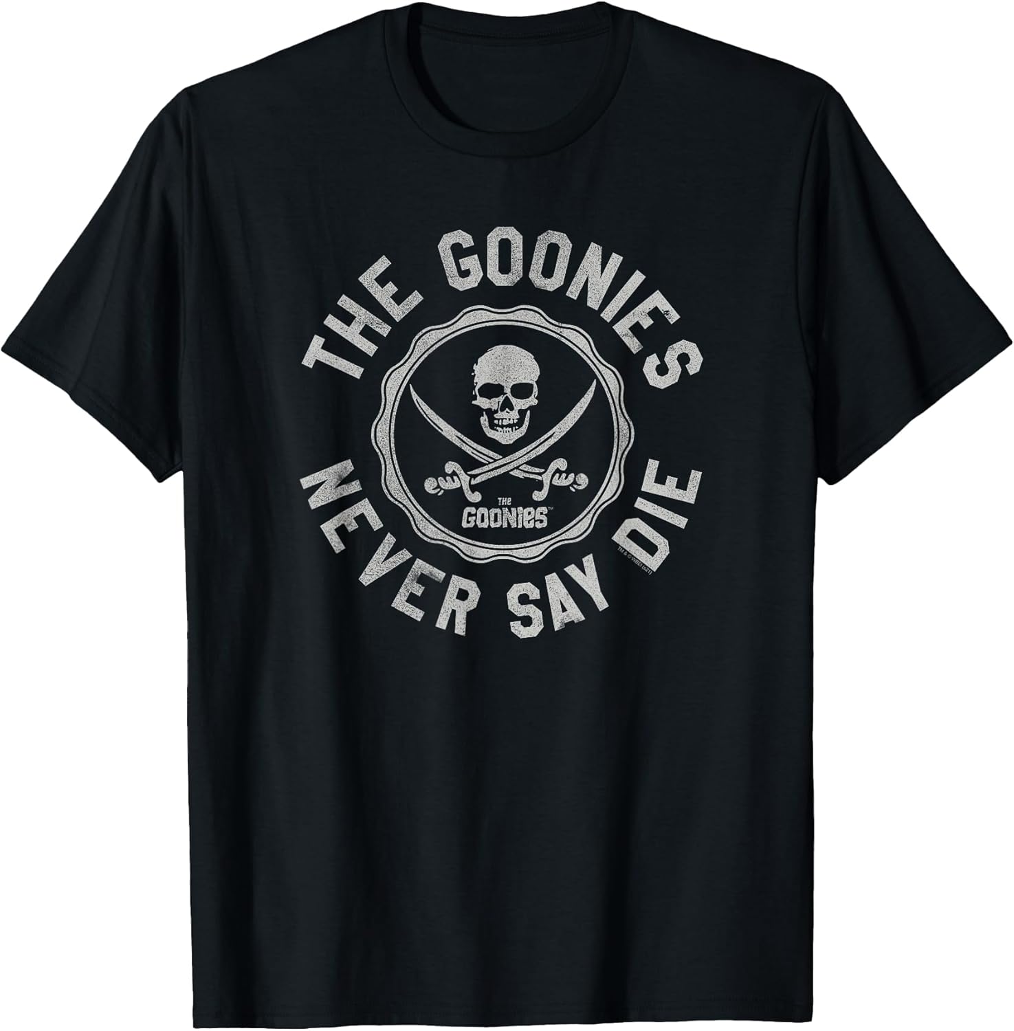 Never Say Die Varsity Seal Retro Movie - Adult & Kids T-Shirts, Sweatshirts & Hoodies apparel design preview 1