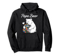 Autism Papa Bear Mom Love Autistic Hoodie - Aesthetic Graphic Men Women - T-Shirt, Sweatshirt, Hoodie