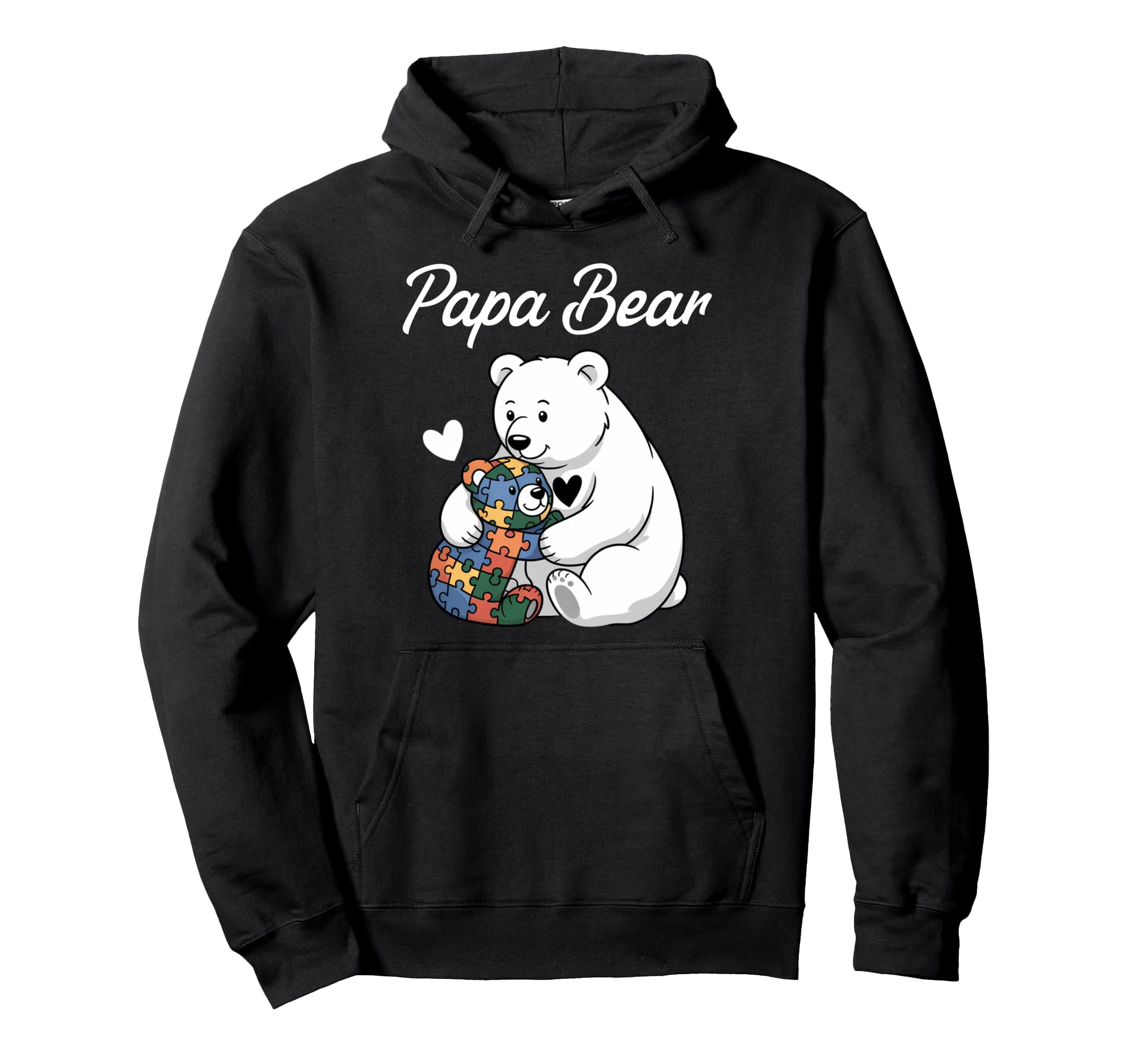 Autism Papa Bear Mom Love Autistic Hoodie - Aesthetic Graphic Men Women - T-Shirt, Sweatshirt, Hoodie