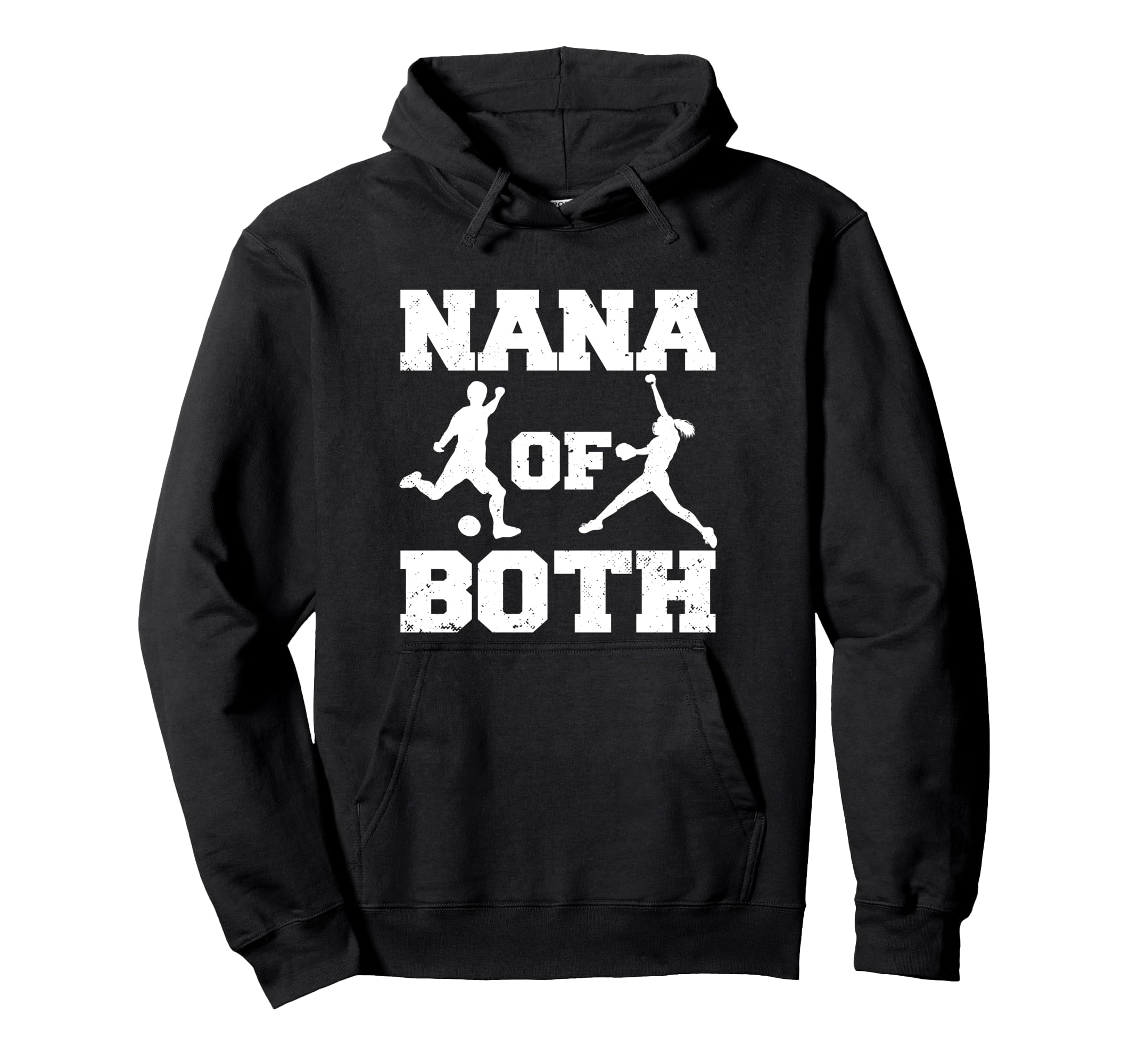 Nana Both Funny Soccer Softball Nana Hoodie - Minimalist Print for Adults - T-Shirt, Sweatshirt, Hoodie