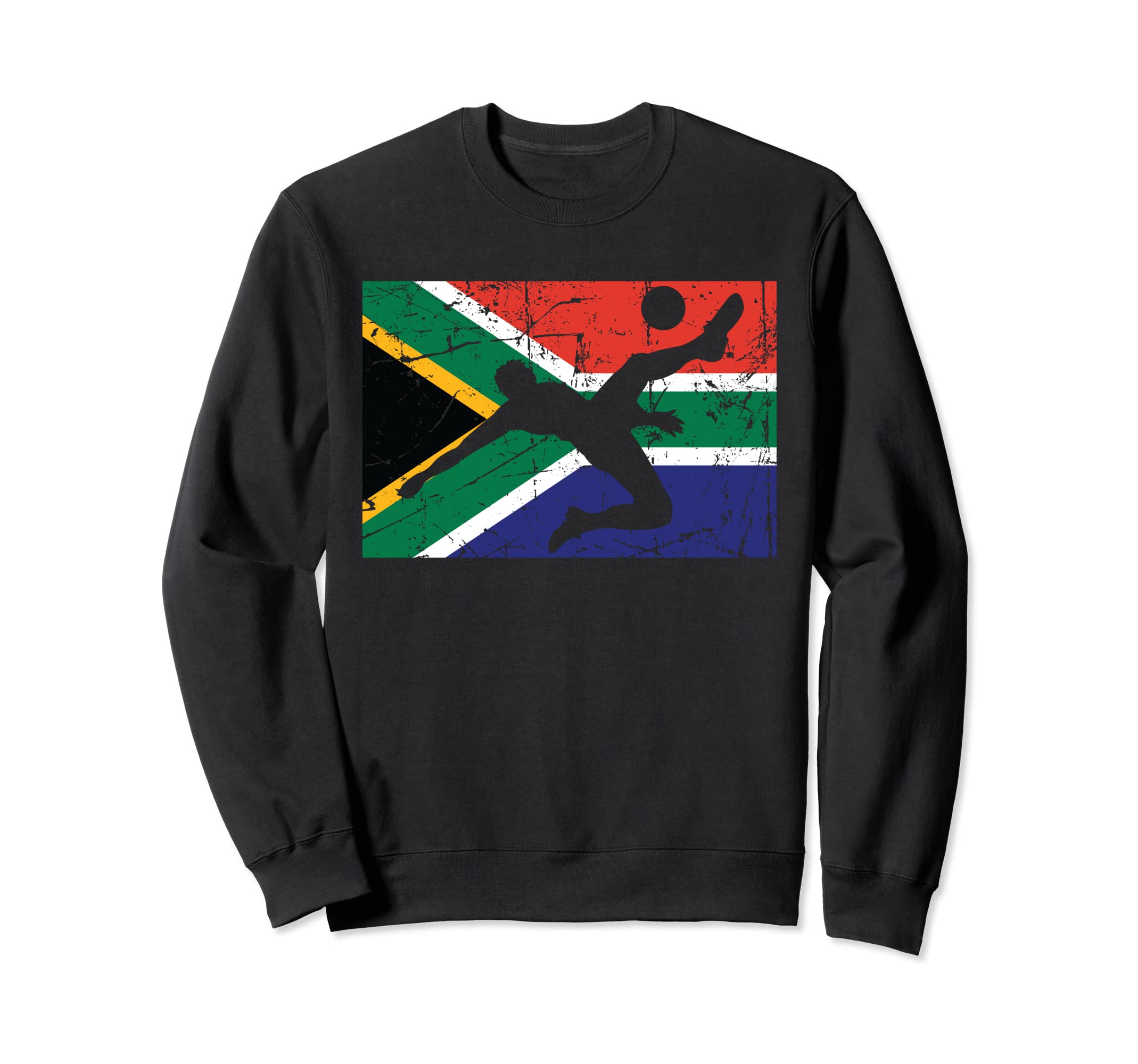 South Africa African Flag Soccer Sweatshirt - Aesthetic Graphic for Adults - T-Shirt, Sweatshirt, Hoodie