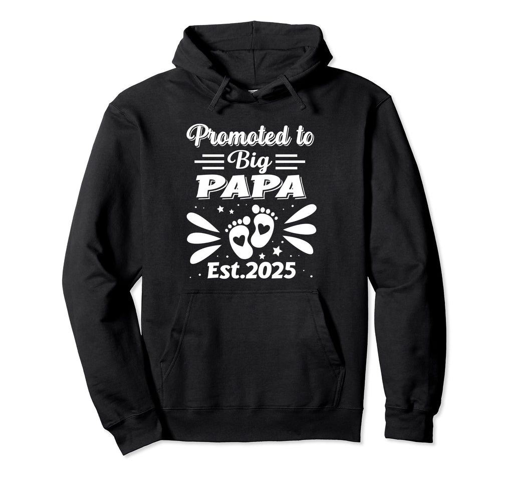 Promote To Big Papa Bear Dad Est 2025 Hoodie - Custom Art Print for Adults - T-Shirt, Sweatshirt, Hoodie