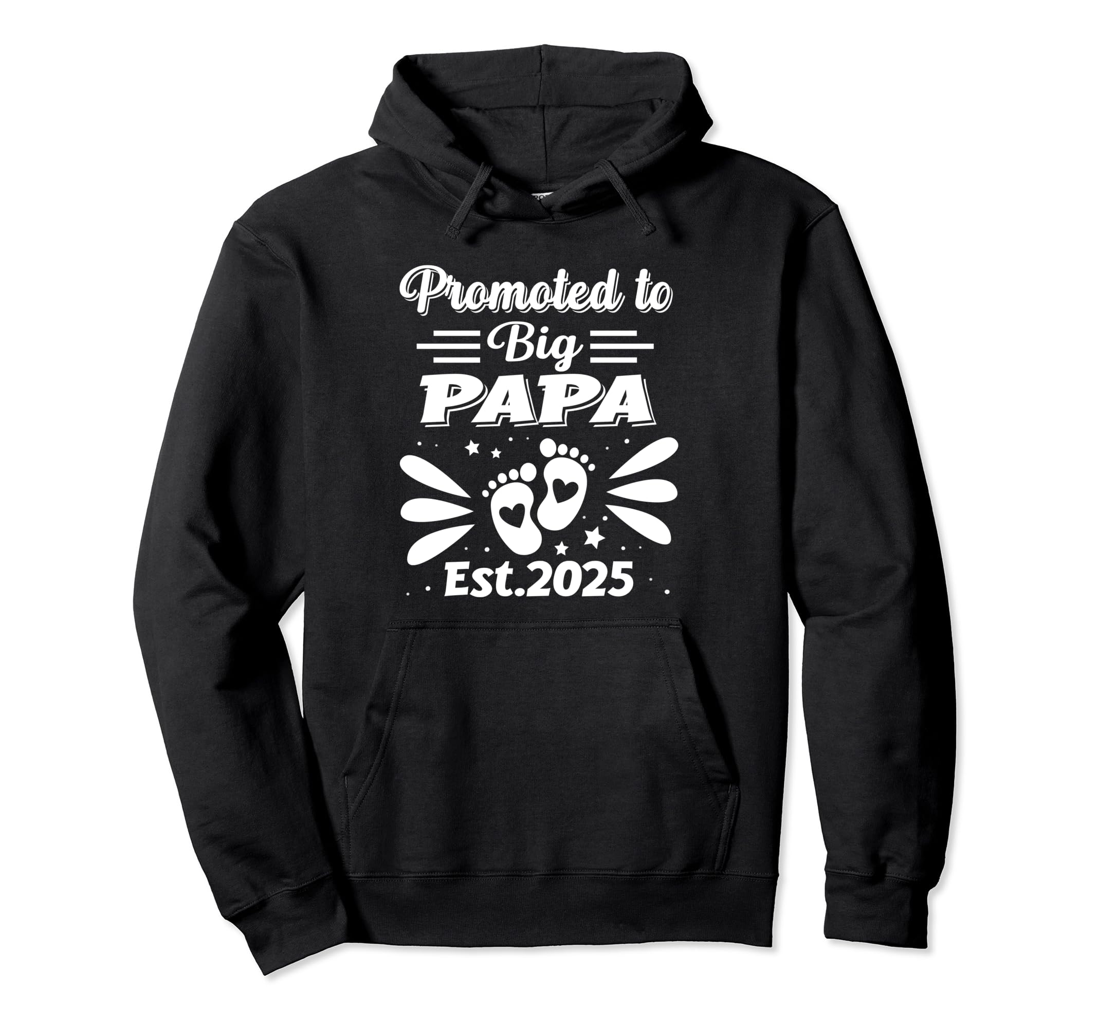Promote To Big Papa Bear Dad Est 2025 Hoodie - Custom Art Print for Adults - T-Shirt, Sweatshirt, Hoodie