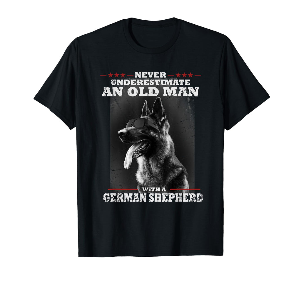 Never Underestimate Old German T-Shirt - Fun Novelty Design Men Women - T-Shirt, Sweatshirt, Hoodie