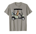 German Shepherd Dad Golf Car Golfing T-Shirt - Minimalist Print for Adults - T-Shirt, Sweatshirt, Hoodie