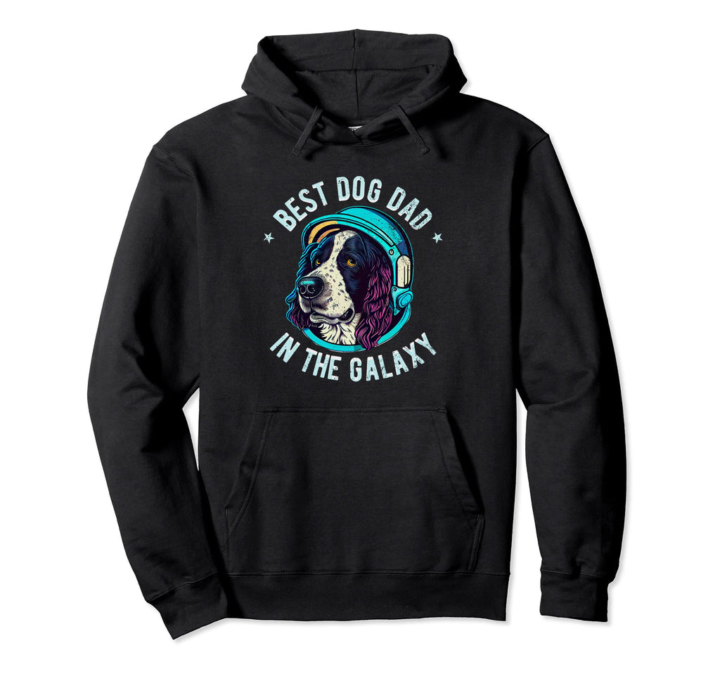 Best Springer Spaniel Dog Dad Galaxy Hoodie - Minimalist Print for Adults - T-Shirt, Sweatshirt, Hoodie