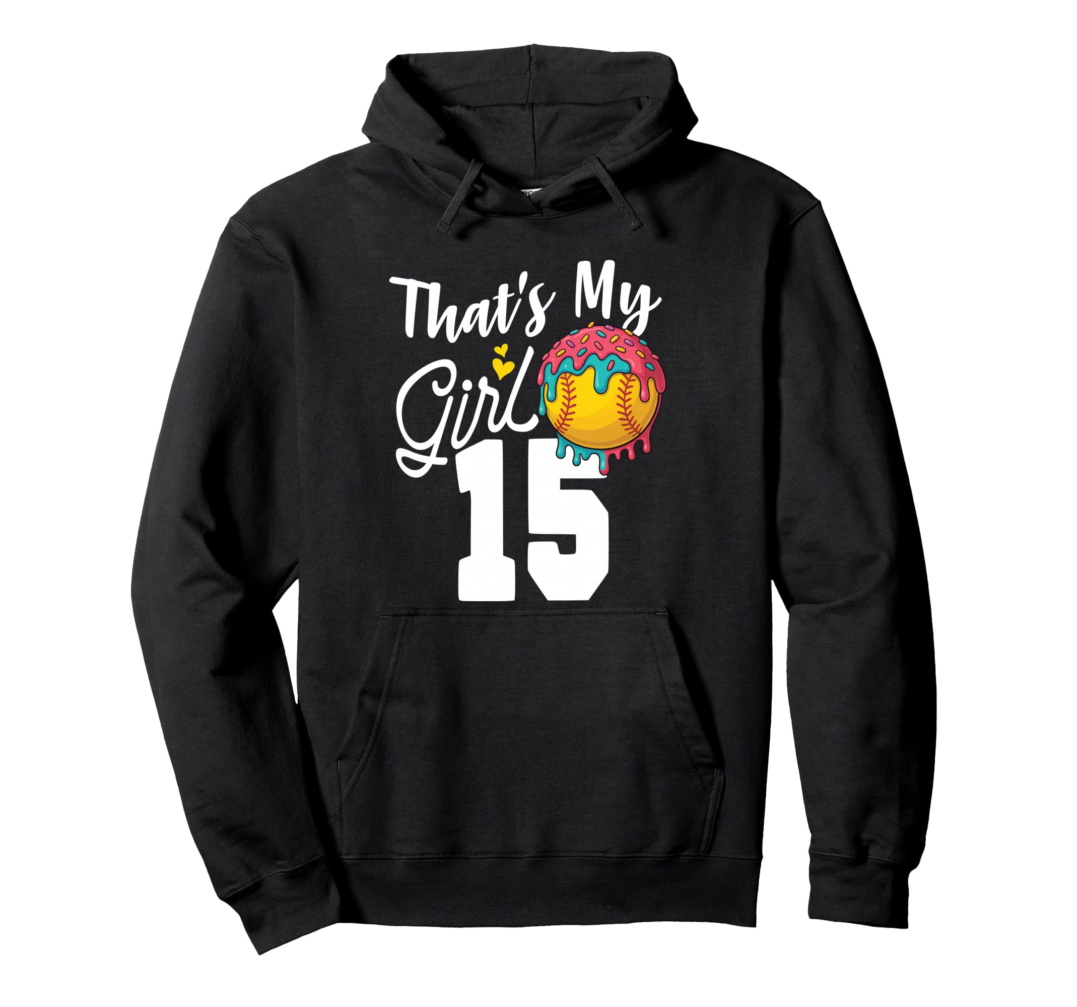 Thats My Softball 15 Number Mom Dad Hoodie - Aesthetic Graphic Unisex - T-Shirt, Sweatshirt, Hoodie