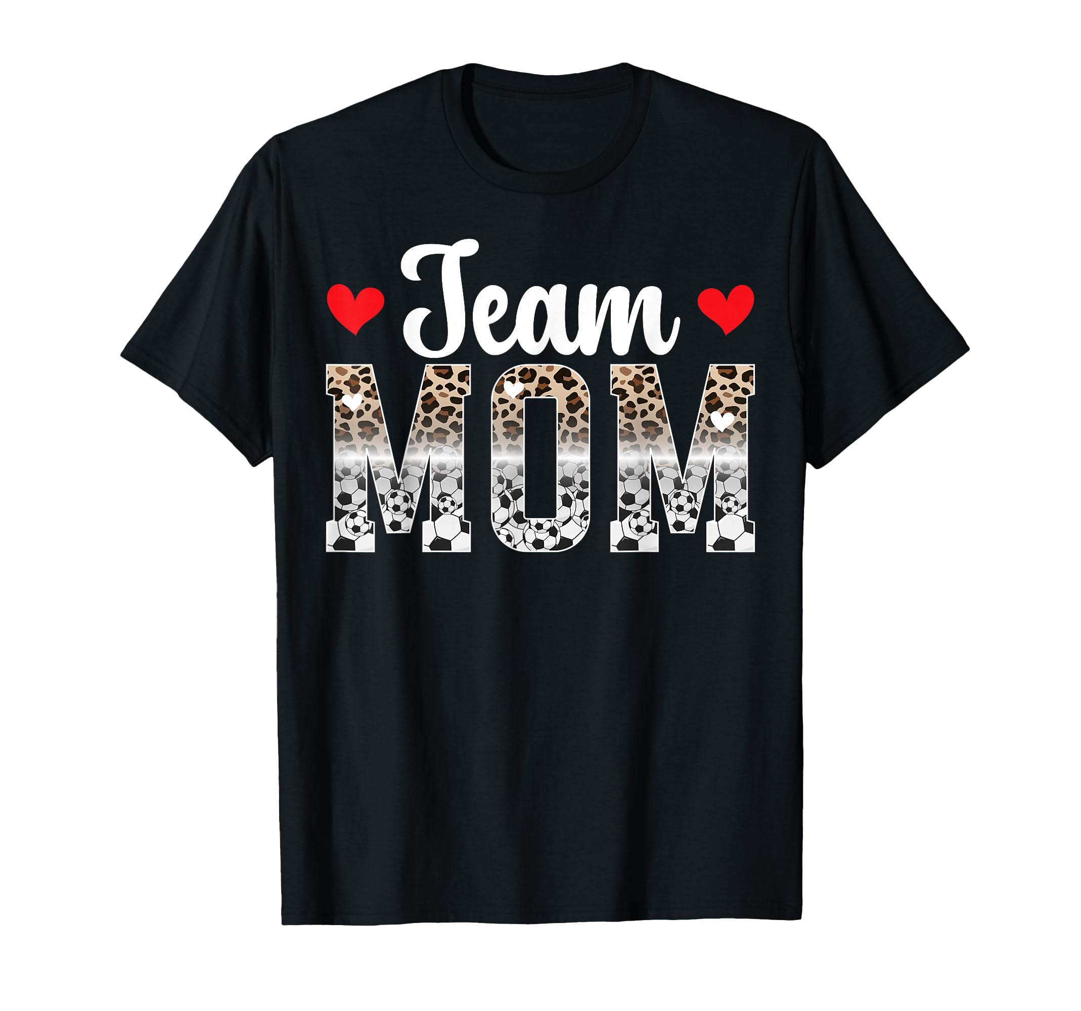 Team Mom Leopard Soccer Team Mom T-Shirt - Aesthetic Graphic Men Women - T-Shirt, Sweatshirt, Hoodie